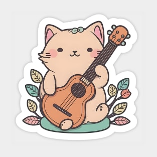 Cat Ukelele Music Animal Lover Sticker